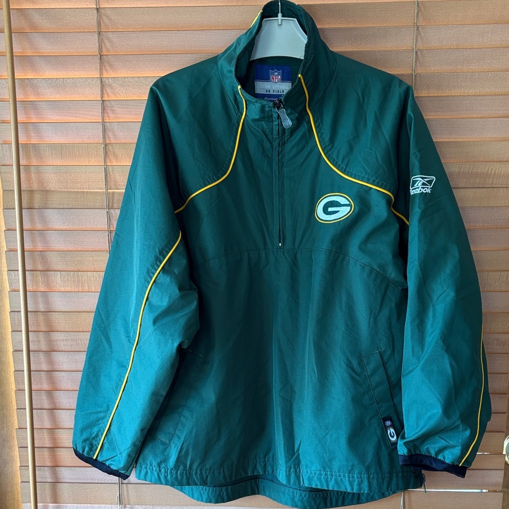 NFL On Field Reebok Green Bay Packers Jacket Boys Youth Size M 10/12  EUC